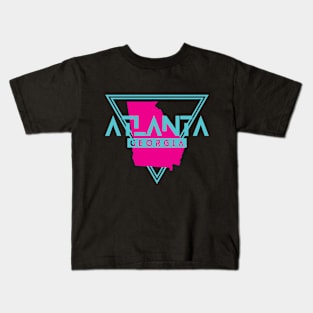 Atlanta Georgia Retro Vintage Triangle GA Kids T-Shirt